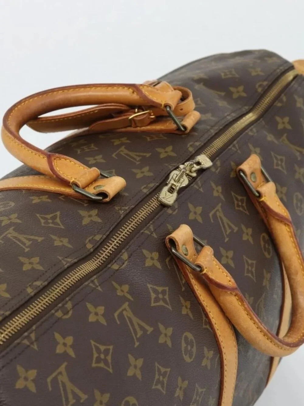 LOUIS VUITTON Monogram Keepall 55 Boston Bag M41424 LV Auth 187801A